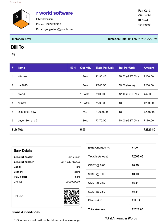 Classic Quotation Template