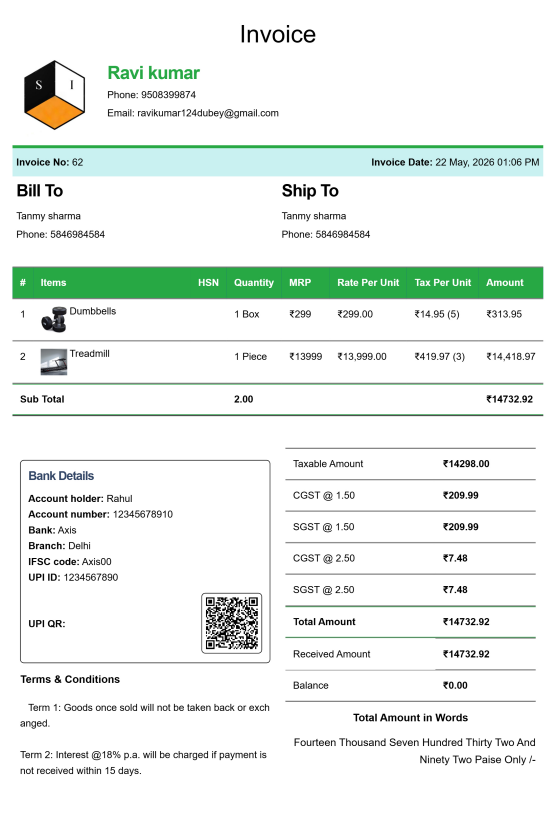 Modern Gym Bill