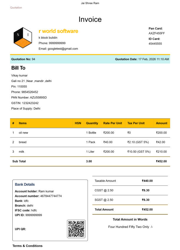 Modern Quotation Template