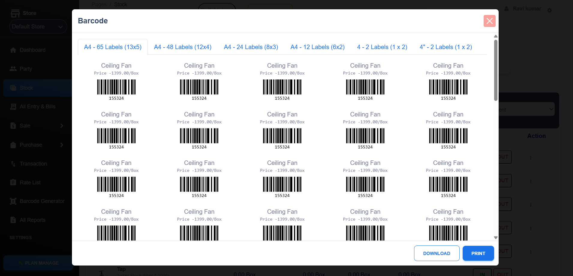 Barcode Label Printing